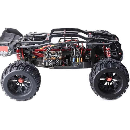 Preglued Larger 17mm Hex 1/8 RC Truck Wheels Tires 3.8“ RC Monster Truck Tyres for 1/8 Summit ERveo 1/8 Arrma 6S Kraton Outcast Notorious 1/7 6S Big Rock Redcat HPI 1/8 Savage JLB Cheetah - style: Directional Tread