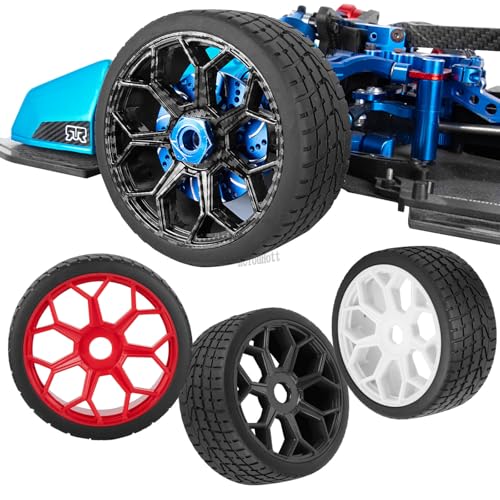 RC Wheels Tires for 1/8 Typhon 6S BLX,1/7 Infraction 6S BLX,Limitless,RC Highway Tires Wheels Soft Tires Truck Tire Highway Tires,White - color: White - (Rc Wheels Tires)