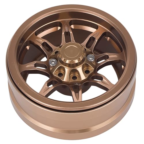 AMK 1.9 Inch CNC Aluminum Beadlock Wheels, 4PCS RC Crawler Wheel Rims with 12mm Hex, Fits SCX10, SCX10 II, SCX10 III, SCX10 Pro, Capra, TRX4, RC4WD D90, 1/10 Scale Rock Crawler