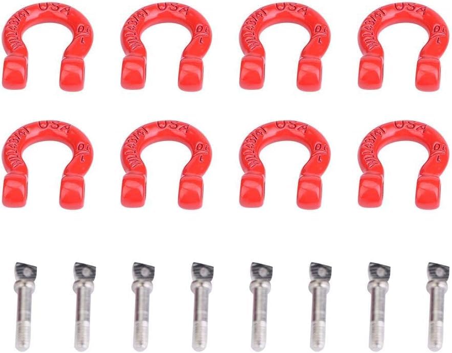 RC Car Trailer Buckle, 8 Pcs Metal Tow Shackle Lock Catch for RC Climbing Crawler Car Accessory Parts Car Model Accessory