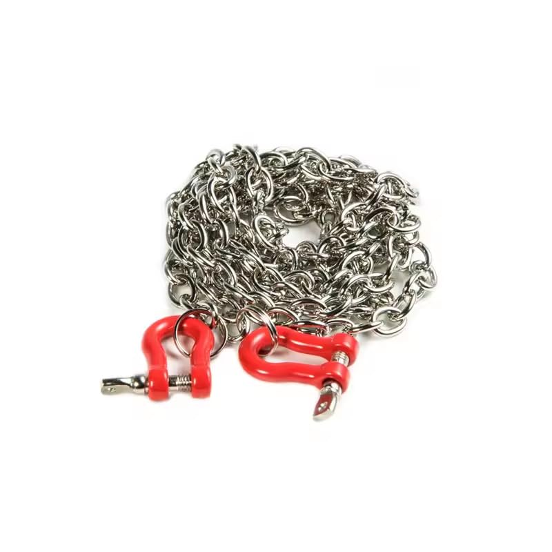 1/10 Scale Metal Tow Hook D-Ring Winch Anchor Shackle Trailer Chain Tools for RC Model Car Axial SCX10 D90 Trx4 Trx6 (rc-2x) - color: Rc-2x