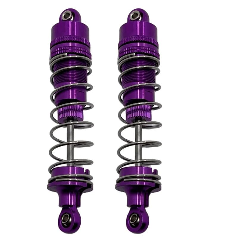 RC Repairs Components for Huangbo R1001 R1002 R1003 1/10 Front and Rear Hydraulic Shock Absorbers Metal Upgraded RC Car Parts Accessories - color: Purple