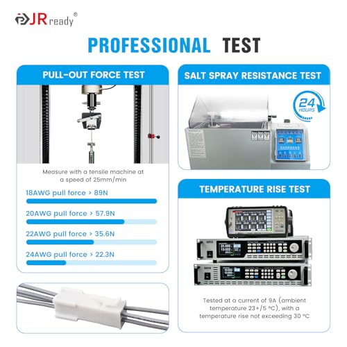JRready Molex Mini-Fit Jr Pin Connector Kit Dual Row 4.2mm Pitch 2-8Pin Housing Plug with Molex Pin Extractor ACTCRH6A02 - size: 2-4-6-8 Pin with Pin Removal Tool