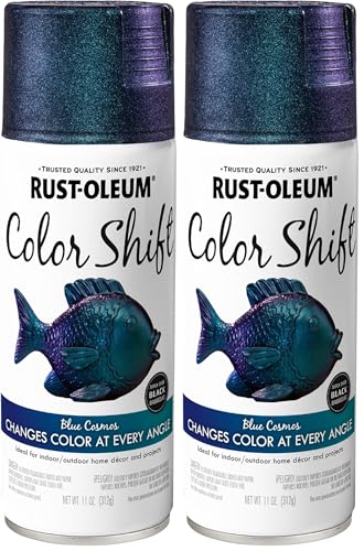 Rustoleum Color Shift Spray Paint, 11 ounce, Cosmos Blue (Pack of 2) - color: Blue Cosmos, size: 11 oz (Pack of 2)