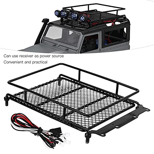 RC Metal Roof Rack, Simulation Luggage Rack for MN 1/12 RC Crawler (Black - color: Black
