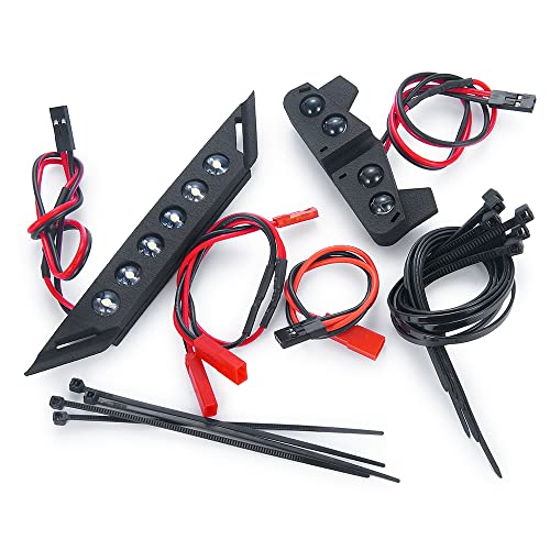 MOHERO RC Front Rear LED Light Kits Headlights Taillights Set for TRX 1/10 Slash 4X4 VXL & Slash 2WD XL-5 Short Course Truck Upgrade Parts