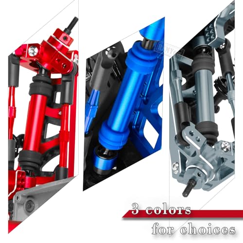 RC Drive Shaft CVD Axles Upgrades Part for 1/10 Slash VXL 4X4,Rustler VXL 4X4,Stampede VXL 4X4,#45 Steel Front Rear Driveshaft with Hex,Red - color: Red - Upgrades