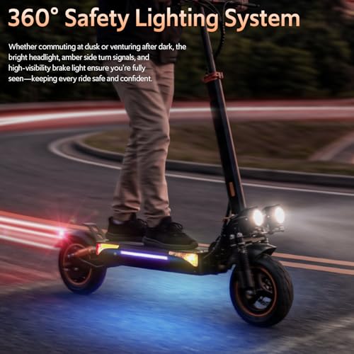 Off Road Electric Scooter Adults, 1200W Motor 31-Mile Range, 31 MPH, 11" All-Terrain Tires & Dual Suspension, disc Brakes UL Certified - color: Black