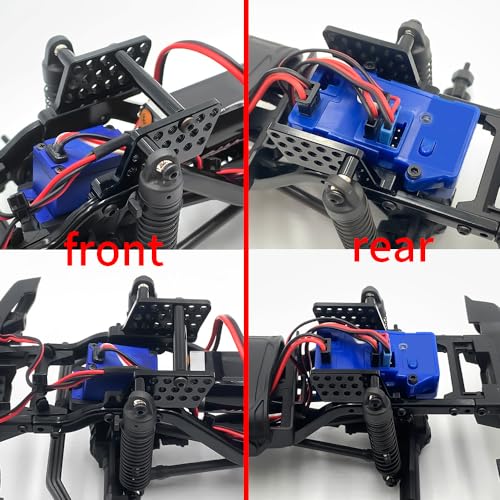 MORLORDY 4Pcs RC Front Rear Shock Mount Adjustable Height Shock Damper Holder Towers Bracket for TRX4M Bronco Defender 1/18 RC Crawler Car