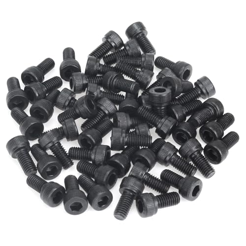 55 Pieces M5 x 10mm Socket Head Cap Screws, Thread Pitch 0.8mm, Sutemribor M5 Black Screws, 12.9 Grade Alloy Steel, Black Oxide Finish, Fully Threaded - size: M5 x 10mm, style: Socket Head
