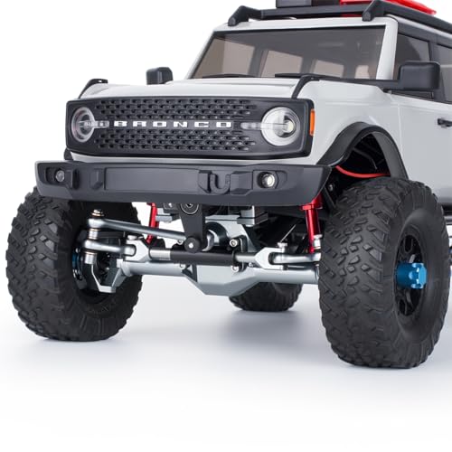 +9mm Front Rear Axle with Hydraulic Steering Link for Axial SCX24 Deadbolt C10 JLU Gladiator Bronco 1/24 RC Crawler Upgrade (Black) - color: Black