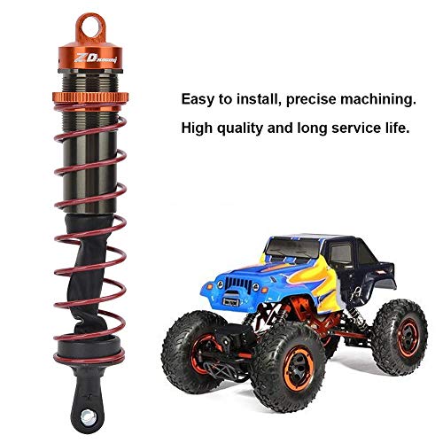 RC Shock Absorber, Oil Pressure Adjustable Metal Front Rear Damper for 1/8 Scale RC Cars Off-Road Racing High Speed Driving Hobbyist Use (Orange)