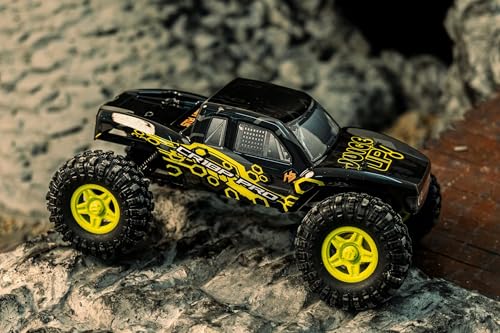 HOBBYPLUS Helidirect 1/18 RC Crawler - CR18P PRO Brushless Juice Up 4x4 RTR w HBW Electronics 2.4GHz 4CH TX 3S Lipo Battery - Remote Control Car 1/18 RC Rock Crawler 4WD Off-Road for Adults - Yellow