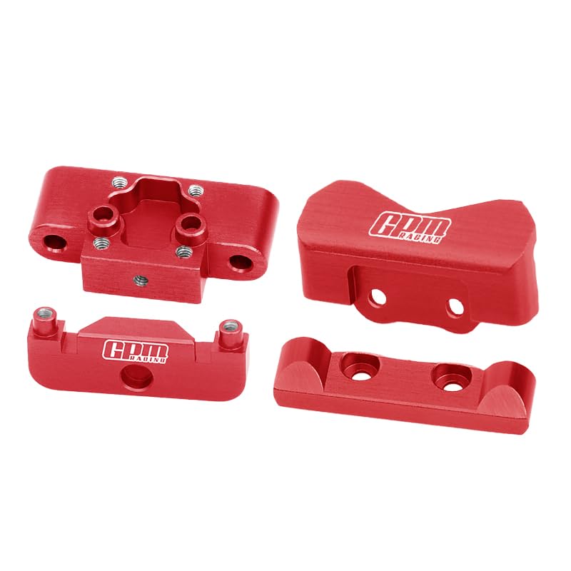 GPM 7075 Alloy Front Bulkhead & Rear Pin Mounts for LOSI 1/24 Micro-B 2Wd Buggy Rtr-Los00007 - color: Red