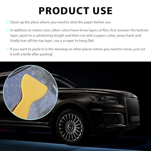 Car Headlight Tint Film, 12×48 Inch Vinyl Vehicle Tail Light Wrap Film Roll with Squeegee & Cutter, Waterproof Vinyl Tinted Sticker for Headlights Fog Lights Tail Lights (Matte Black) - color: Matte Black