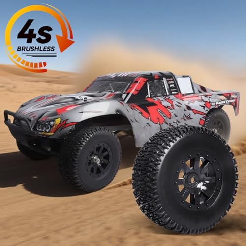 HobbyPark Pre-Glued RC Tires and Wheels 12mm Hex for 1/10 Scale RC Short Course Truck Traxxas Slash 4x4 2WD BL-2S, Redcat Blackout XTE SC TR10, Losi 22S SCT, 4PCS (Style C) - style: Style C