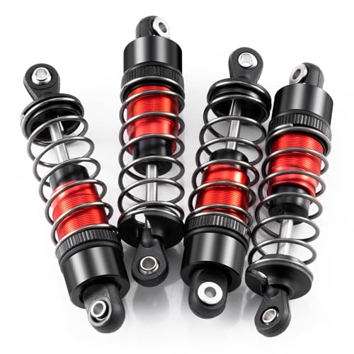 70mm Shocks Oil Shock Absorber RC Shock Absorber Damper Set Upgrade Parts Compatible with TRX4 TRX6 Axial SCX10 D90 90046 1/10 RC Rock Crawler (Red-70MM) - color: Red-70MM