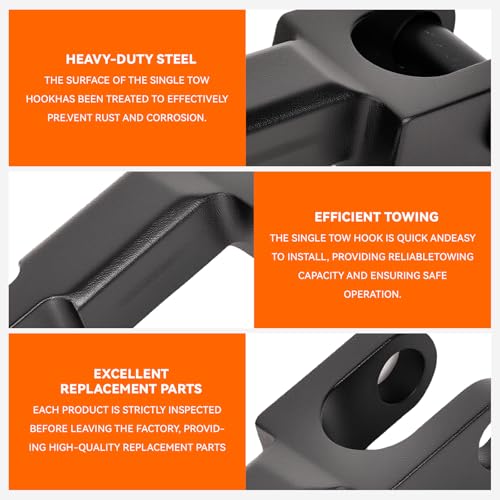 1 Set A20-6013 Rev A Tow Hooks Come with pins A65-6008 and Tow Pin A65-600 Fits Peterbilt and Kenworth Trucks - size: 1 set