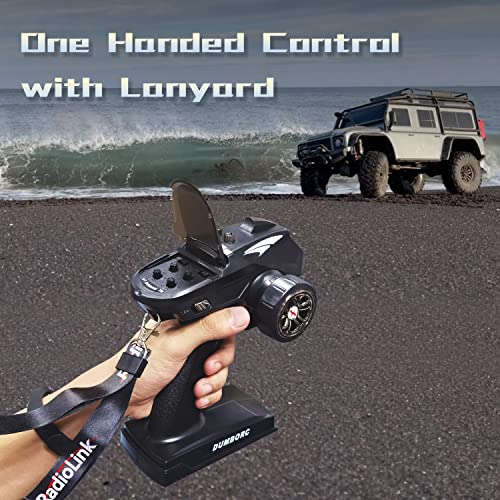 DUMBORC X6 2.4GHz 6CH RC Radio Transmitter and Receiver X6FG(Built-in Gyro)&Alloy Steering Wheel, with Fail-Safe & Low Voltage Alarm Function for Rc Vehicle Car Boat Tank Model Parts Remote Controlle