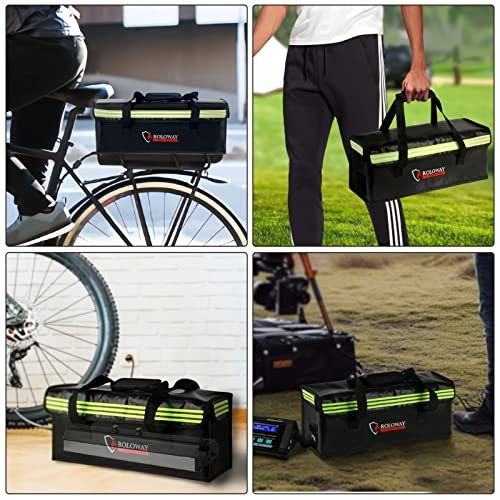 Lipo Battery Bag (20 x 5 x 7.5 inch), Large Fireproof Lipo Ebike Bag with Comfortable Handle, Reflective Strip