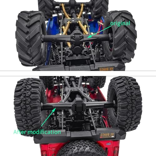 Aluminum Front Axle +4mm Extended for Axial SCX24 1/24th RC Crawler | SCX-24 Deadbolt JLU C10 Gladiator Upgrades Parts - color: Front Axle