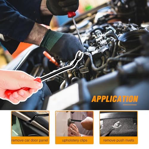 GOOACC 501PCS Universal Car Clips Mixed Auto Bumper Fender Trim Door | Panel Shield Engine Cover Retainer Rivet Push with Fastener Remover for GM Ford Chrysler Toyota Lexus Honda Acura Dodge Jeep - color: 500Pcs Mixed Clips + 1 Remover