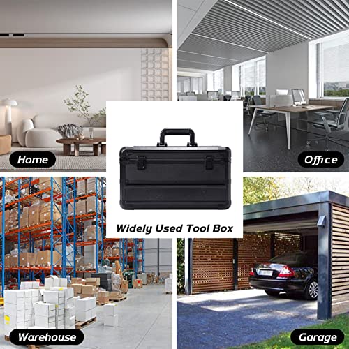 E ELIAUK Tool Box Tool Organizer Storage Cabinet Carry Case Toolbox with Drawers - color: Black
