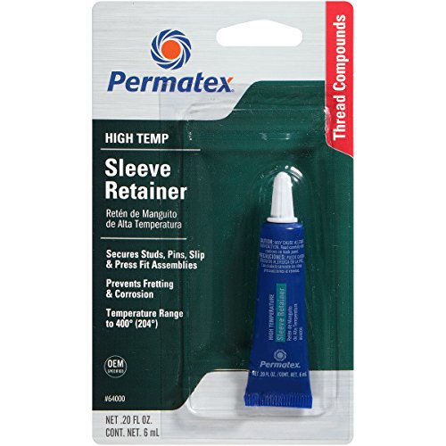 Permatex 64000-12PK High Temperature Sleeve Retainer, 6 ml (Pack of 12) - size: Pack of 12, style: 6 ml