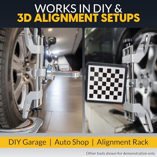 AutoSolo 3D DSP Wheel Alignment Clamp with Magnetic Adapter for Camber Caster Gauge Attachment - Essential Wheel Alignment Tool Automotive Accessory - Front End Alignment Tool for 11-25" Rims (2 Pack) - size: 2 Pack