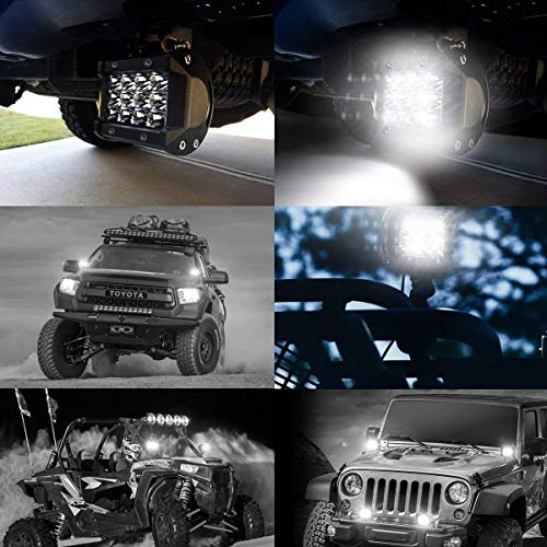 Willpower 2PCS 36W 4 Inch Led Work Light Bar Spot Beam LED Pods Waterproof Triple Row Offroad Driving Lights Fog Work Lamps for Truck Tractor 4x4 Car Boat ATV UTV SUV 4WD - size: 4'' - 36W - Spot