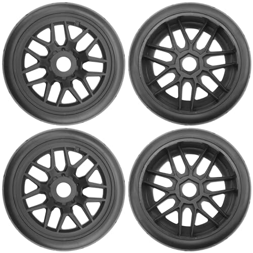 4Pack Vgoohobby 17mm RC Wheels and Tires 104mm 1/8 Off Road Buggy Rubber Street Tires Compatible with Arrma Typhon Talion 6S Redcat Tamiya HPI Losi Kyosho Hobao 1/8 RC Off Road Buggy (14 Spoke) - color: 14 Spoke