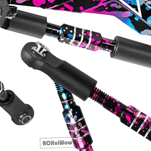 RC Alloy Turnbuckles Camber Links Upgrades Part for 1/10 Slash 4WD(VXL),Rustler 4WD(VXL),Stampede 4WD(VXL),Bandit 4WD(VXL),Hoss 4WD(VXL) Adjustable Tie Rods & Turnbuckles Hops Up,Rainbow - color: Rainbow-1set