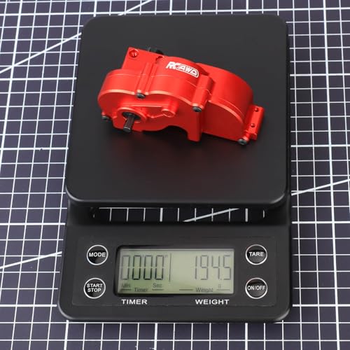 RCAWD Metal Center Gearbox & V2 Diff Assembly 1/10 LOSI Baja Rey RED | Eliminates center chassis flex. V2 diff upgrades handle massive off-road impacts, ensuring smooth continuous 4WD traction.