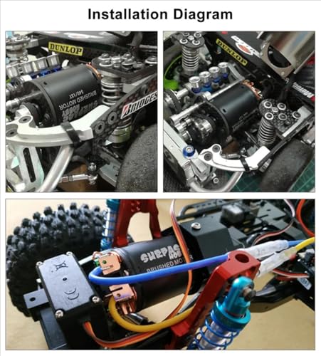 3-Slot 540 Brushed Motor 13T/17T/21T/27T/35T/45T/55T/80T for HSP HPI Tamiya Kyosho TRAXXAS Yokomo WLtoys 1/10 Off-Road Rock Crawler RC Car (17T)