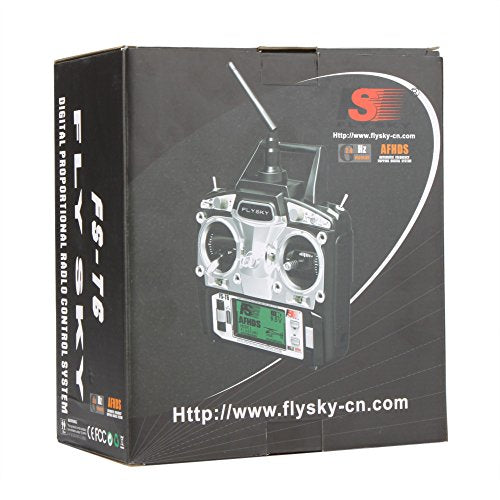 GoolRC FS-T6 High Precision 2.4GHz 6CH Mode 2 Transmitter W/Receiver R6-B for RC Multirotor Quadcopter Helicopter Airplane Glider Car