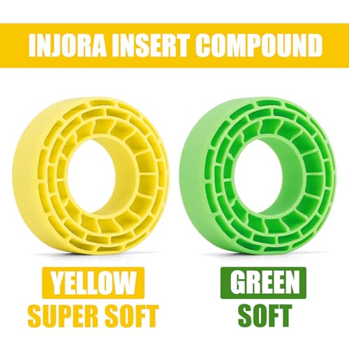 INJORA Silicone Rubber Inserts for 56-58mm*24mm 1.0" Tires(Small Yellow) - color: Yellow