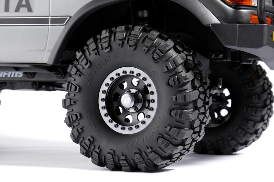 Mud Pro-X 1.9" M/T Tires - 120mm Self-Cleaning Aggressive Tread RC Crawler for 1/10 RC Crawler Upgrade, Compatible with FMS FCX10,SCX10,TRX4 (4pcs) - style: 4pcs