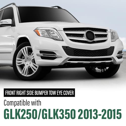 LQI Front Bumper Tow Eye CPA Cover Right Passenger Side | Fit Benz GLK250 Bluetec 4Matic 2013-2015, Fit Benz GLK350 (submodel: 4Matic, Base) 2013-2015 2048851124, A2048851124 Black - size: Front | Fit Benz GLK250 GLK350 2013-2015