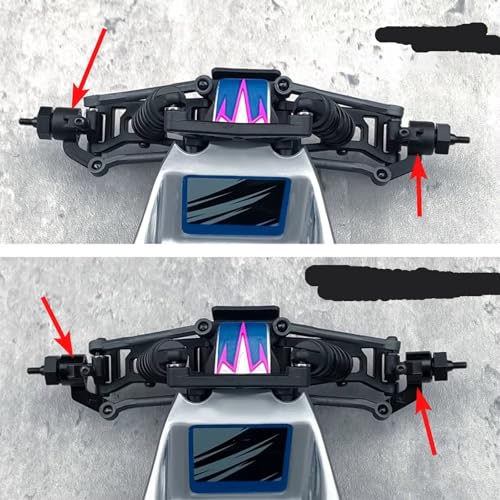 RC Modifications Spare Compatible with LOSI 1/24 Micro-B 2WD RC for Buggy Upgrades Parts 1 Set Aluminum Alloy Front Steering Knuckles