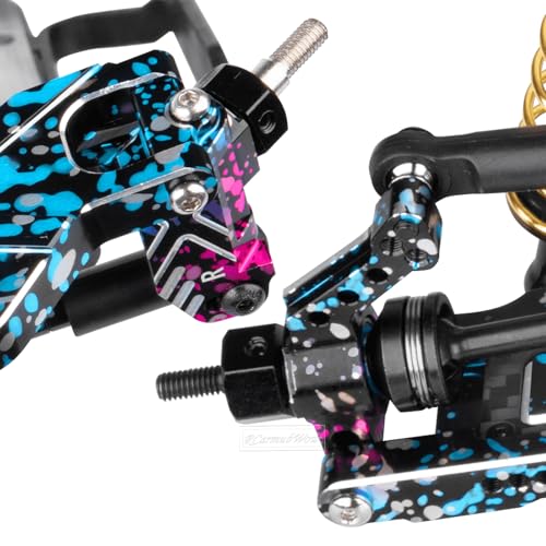RC Caster Block Set Upgrades Part for 1/10 2WD Slash/Rustler/Stampede 2WD/Bandit 2WD VXL,Aluminium Left Right Caster Blocks,Front Steering Block,Rear Stub Axle Carriers,Polychrome