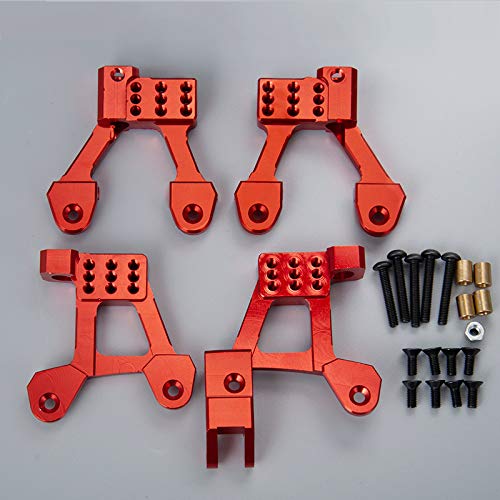 4PCS Aluminum Shock Tower Shock Hoops for 1/10 Axial SCX10 II 90046 90047 - color: Red