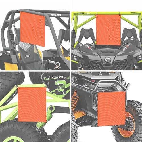 UTV ATV Mesh Trash Bag, PVC Mesh Organizer, UTV Trash Bag - Compatible with Polaris RZR, Can-Am, CFmoto, Yamaha, Honda, Golf Carts Ect - color: orange