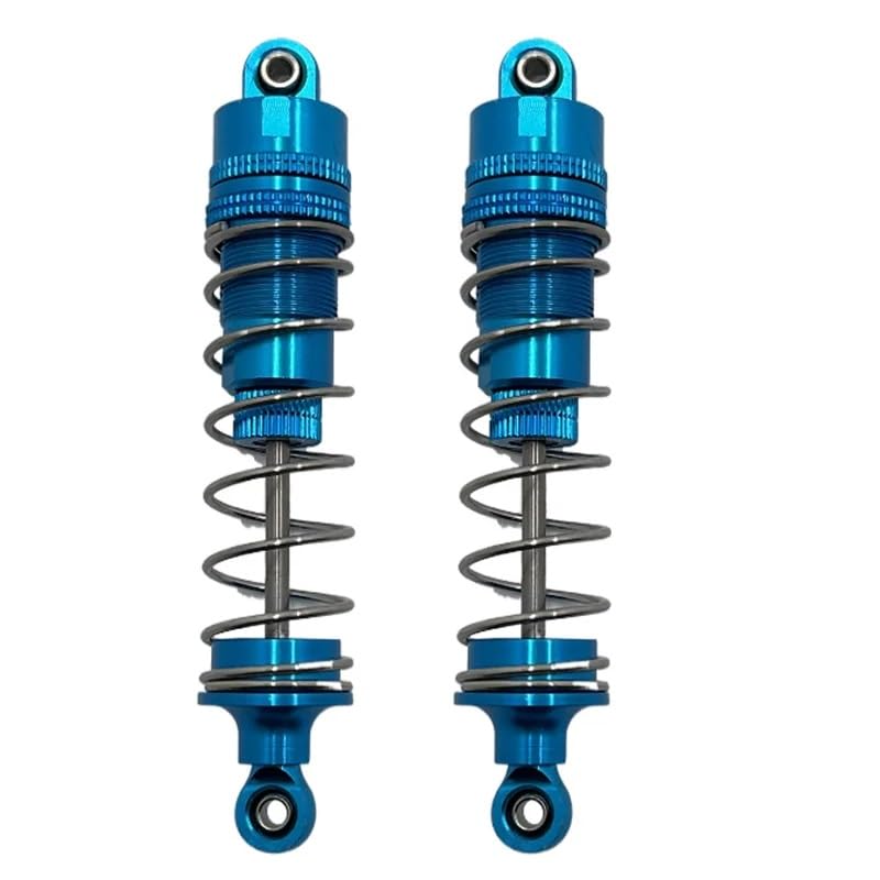 RC Repairs Components for Huangbo R1001 R1002 R1003 1/10 Front and Rear Hydraulic Shock Absorbers Metal Upgraded RC Car Parts Accessories - color: Blue