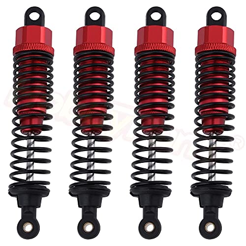 Replacement Part For 4PCS 106004 166004 06038 Upgrade Aluminum Shock Absorber 1/10 Scale For Redcat Exceed RC Nitro Off Road Buggy Backwash - (Color: Blue 8025-D2)