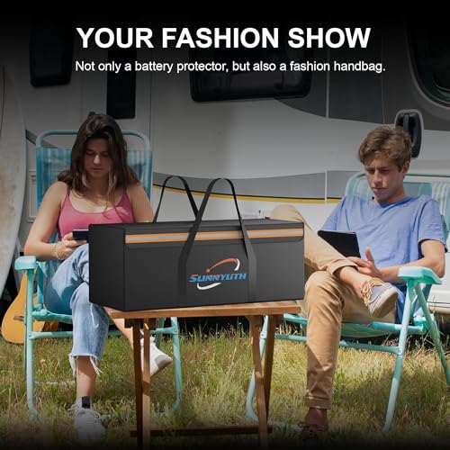 12V 200Ah LiFePO4 Lithium Battery Fireproof Safe Bag, Large Capacity Explosion-proof Lipo Battery Bag for Charging and Storage, Waterproof Box for Documents and Valuables - 22×9×9.5in - size: 22×9×9.5 in
