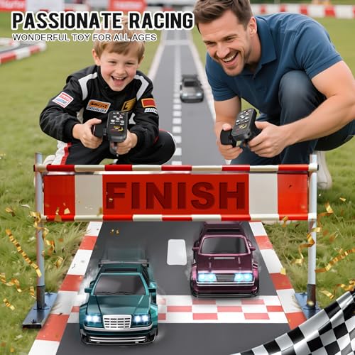1/43 Mini RC Drift Car with Gyroscope, 4WD Full Proportional RC Car, 2.4GHZ Hobby Grade Remote Control Cars, RTR Model Vehicle, 20+KM/H High Speed for Hobbyists Kids Adults (Maroon) - color: Maroon