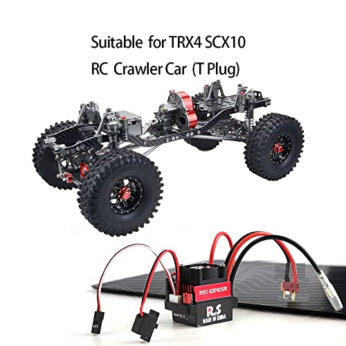 RC Car ESC,60A Brushed ESC Electronic Speed Controller for TRX4 SCX10 RC Crawler Car(T Plug)