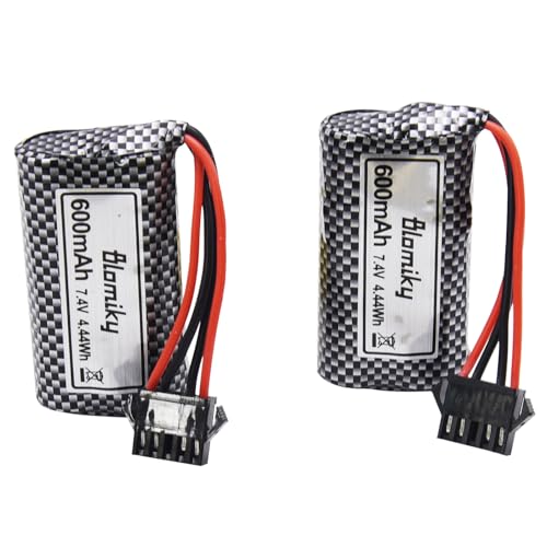 Blomiky 7.4V 600mAh Li-ion SM-5P Plug Battery Suitable for R108 R308Mini 2101 TX2P1 Remote Control RC Boat / R308Mini Battery