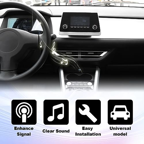 12V Car Booster 25 db - Amplify Signal & Reduce Noise AM FM Radio Universal Car FM AM Radio Amplifier for Car Stereo,Media,Head Unit Receiver