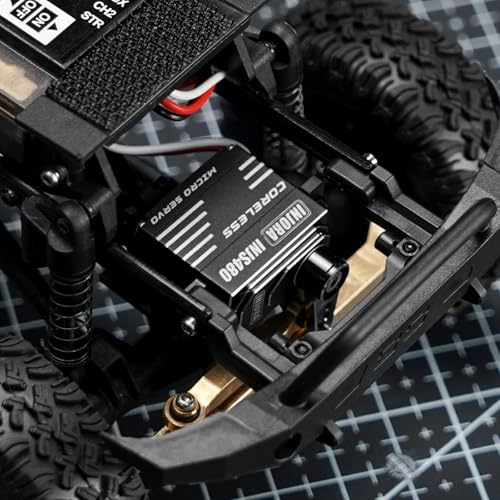 INJORA INJS480 Coreless Micro Servo with Horn for 1/24 Axial SCX24 (Black)